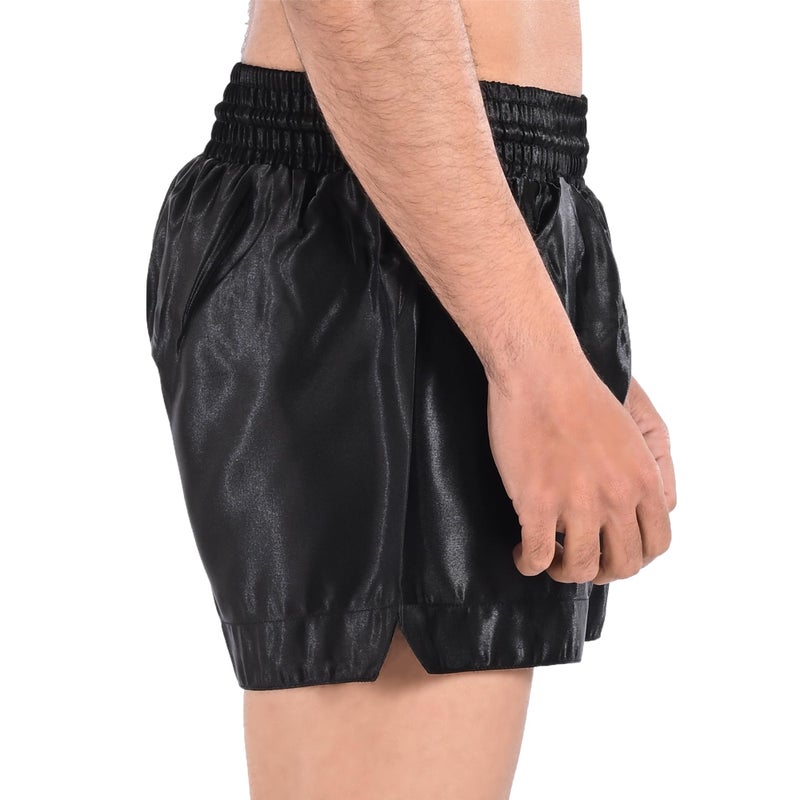 ROAR-INT Roar Muay Thai Shorts MMA Gym Boxing Fighting Trunks Kick Martial Arts Gear (Black, Medium) - Image 3
